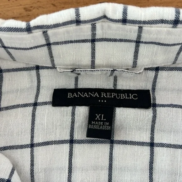 Banana Republic white and blue XL - Picture 7 of 12